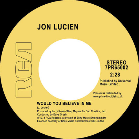 Jon Lucien ‎– Would You Believe In Me RCA ‎– 7PR65002
