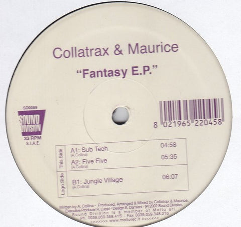 Collatrax and Maurice - Fantasy EP 12" SD0059 Sound Division