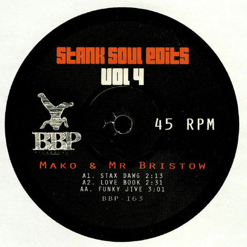 Mako / Mr Bristow ‎– Stank Soul Edits Volume 4 - Breakbeat Paradise Recordings ‎– BBP-163