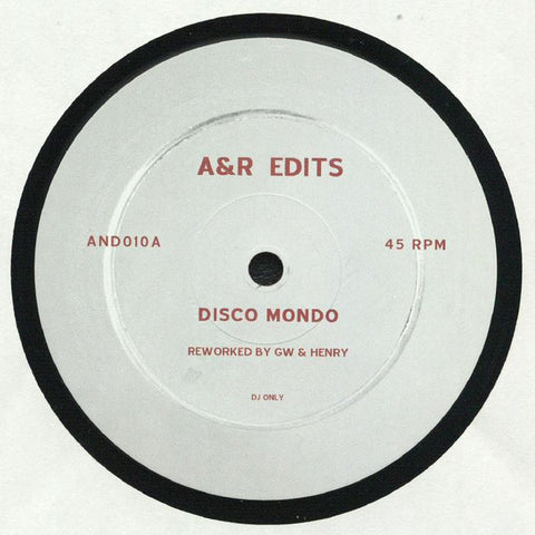 GW & Henry - Disco Mondo - A&R Edits ‎– AND010
