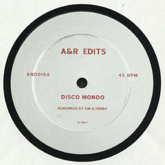 GW & Henry - Disco Mondo - A&R Edits ‎– AND010