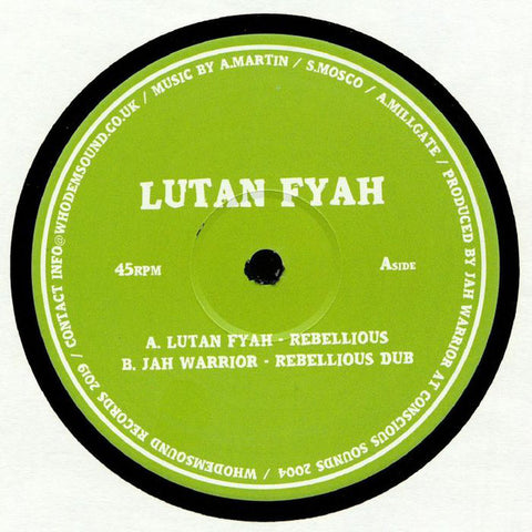 Lutan Fyah ‎– Rebellious Label: WhoDemSound ‎– WHODEM032