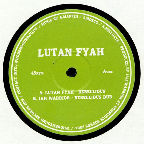 Lutan Fyah ‎– Rebellious Label: WhoDemSound ‎– WHODEM032
