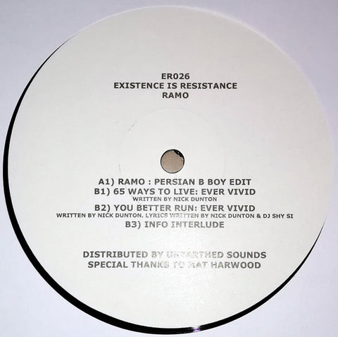 Persian, Ever Vivid ‎– Ramo Existence Is Resistance ‎– ER026