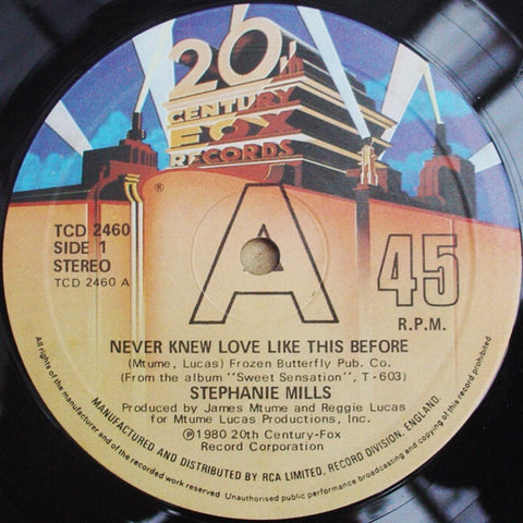 Stephanie Mills - Never Knew Love Like This Before 12" TCD2460 20th Century Records