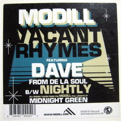 Modill - Vacant Rhymes / Nightly 12" EVP025 EV Productions