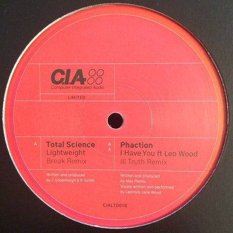 Total Science, Phaction ‎– Lightweight / I Have You CIA ‎– CIALTD016