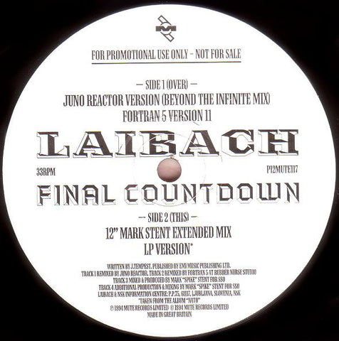 Laibach - Final Countdown - Mute - P12MUTE117