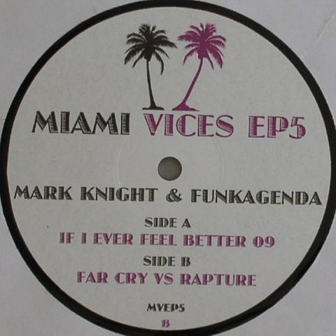 Mark Knight & Funkagenda ‎– Miami Vices EP 5 12" PROMO Miami Vices Series MVEP5