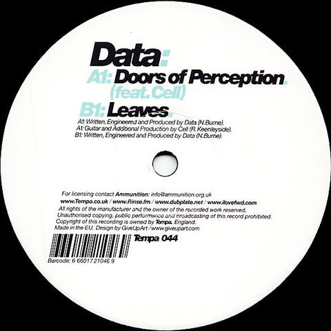 Data - Doors Of Perception / Leaves 12" TEMPA044 Tempa