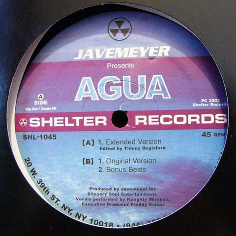 Javemeyer - Agua SHL1045 Shelter Records
