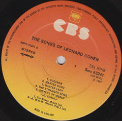 Leonard Cohen - Songs Of Leonard Cohen 12" CBS SBPG63241