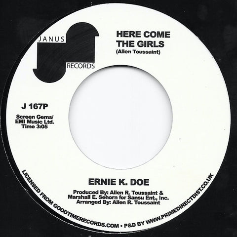 Ernie K Doe - Here Come The Girls Janus Records – J167P