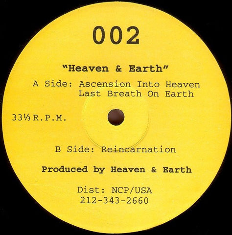Heaven & Earth - Ascension Into Heaven Q002 ? Records (NY)