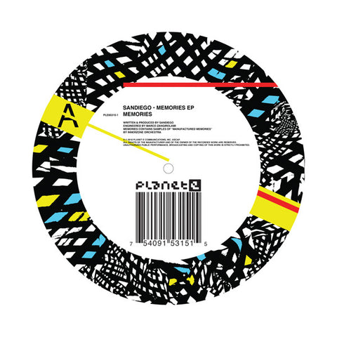 Sandiego ‎– Memories EP Label: Planet E ‎– PLE65315-1
