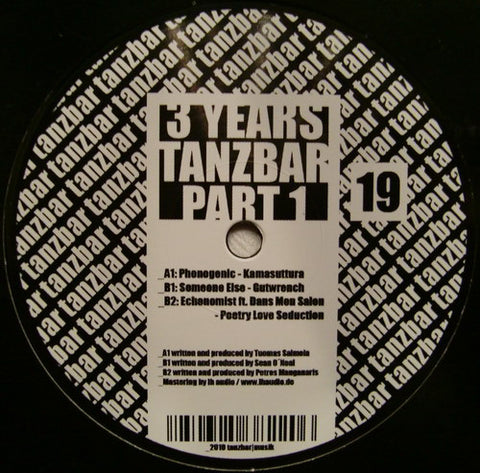 Various ‎– 3 Years Tanzbar Part 1 tanzbar musik ‎– TANZBAR019