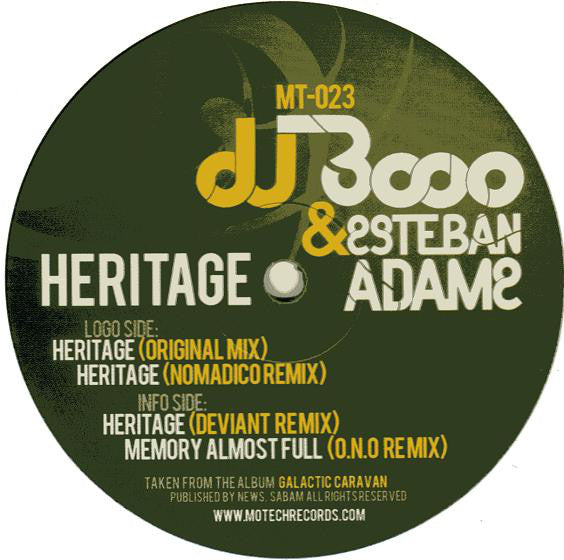 DJ 3000 & Esteban Adame – Heritage Label: Motech – MT-023