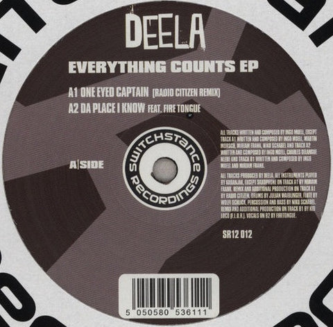 Deela - Everything Counts EP 12" SR12012 Switchstance Recordings