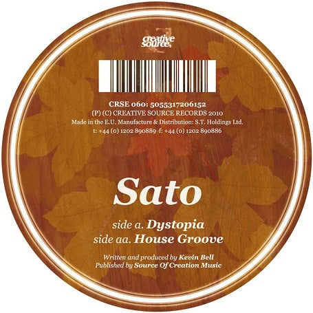 Sato - Dystopia / House Groove 12" CRSE060 Creative Source