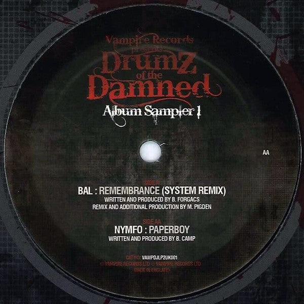 Bal / Nymfo - Drumz Of The Damned Album Sampler 1 12" VAMPDJLP2UK0001 Vampire Records