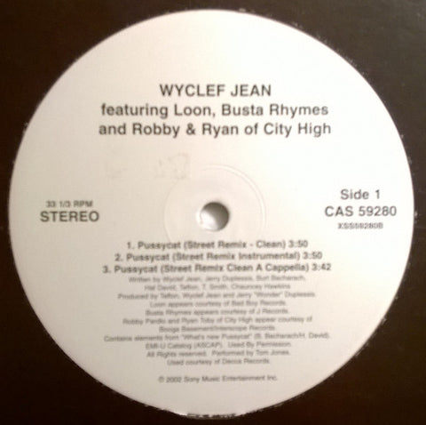 Wyclef Jean / Loon, Busta Rhymes & Robby & Ryan - Pussycat Columbia ‎– CAS59280