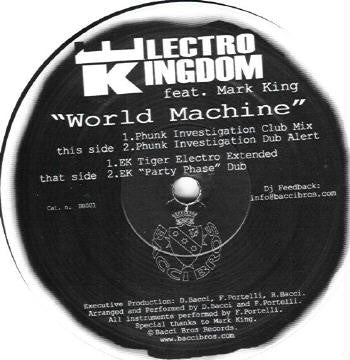 Electro Kingdom, Mark King ‎– World Machine 12" Bacci Bros Records ‎– BB001