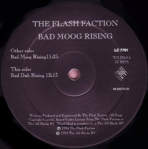The Flash Faction ‎– Bad Moog Rising 12" Third Mind Records ‎– TM 2364 6
