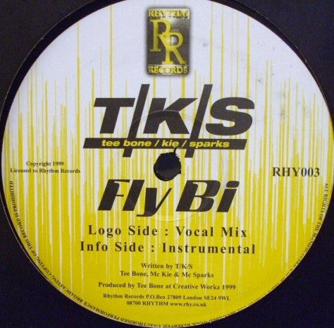 T/K/S - Fly Bi 12" RHY003 Rhythm Records
