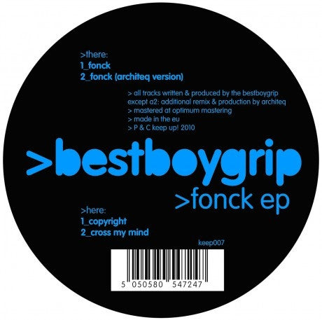 Bestboygrip - Fonck EP 12" Keep Up! KEEP 007