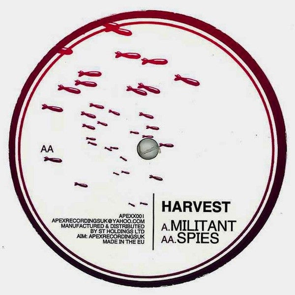 Harvest - Militant / Spies 12" APEXX001 Apexx Recordings