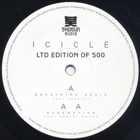 Icicle - Breathing Again / Redemption 10" SHA041 Shogun Audio