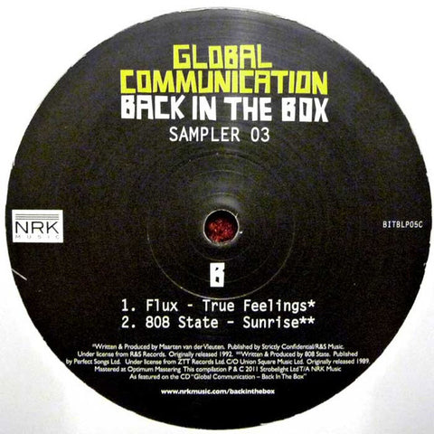 Global Communication ‎– Back In The Box (Sampler 03) - Back In The Box ‎– BITBLP05C