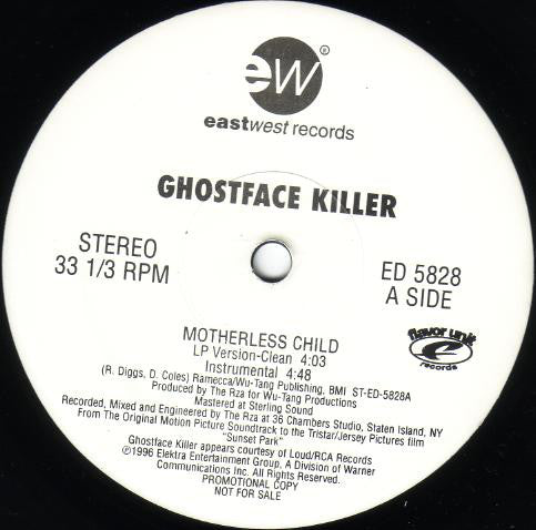 Ghostface Killer - Motherless Child EastWest Records America ‎– ED 5828