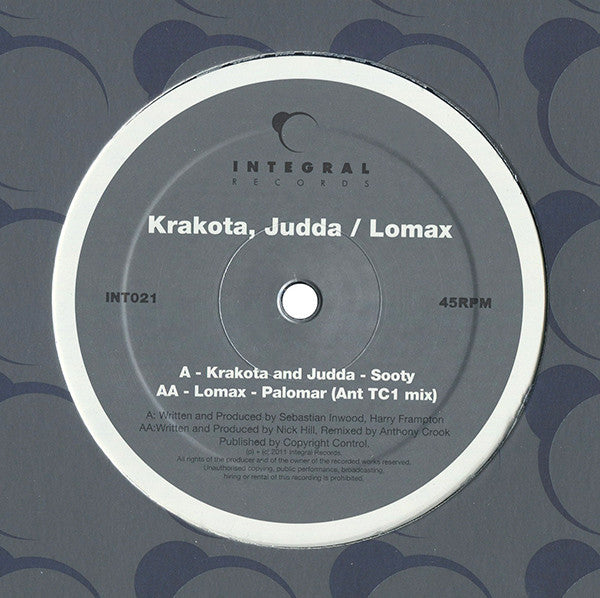 Krakota And Judda / Lomax - Sooty / Palomar (Remix) Integral Records INT021