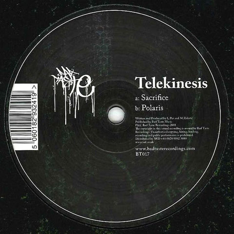 Telekinesis (3) ‎– Sacrifice / Polaris Label: Bad Taste Recordings ‎– BT017