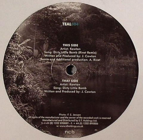 Kowton ‎– Dirty Little Bomb 12" Teal Recordings ‎– TEAL004