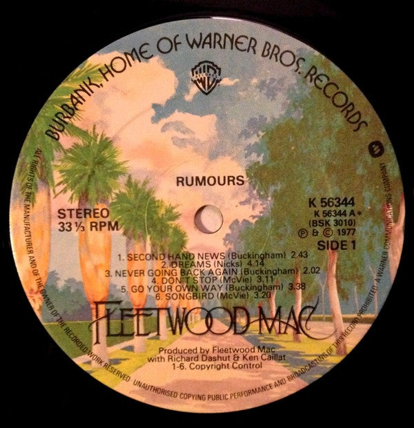 Fleetwood Mac - Rumours 12" K56344 Warner Bros Records