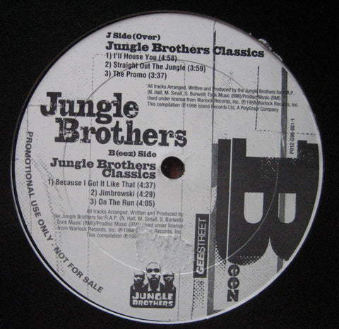 Jungle Brothers ‎– Jungle Brothers Classics Gee Street ‎– PR12G96001