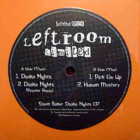 Simon Baker ‎– Osaka Nights EP Leftroom Limited ‎– leftltd 024
