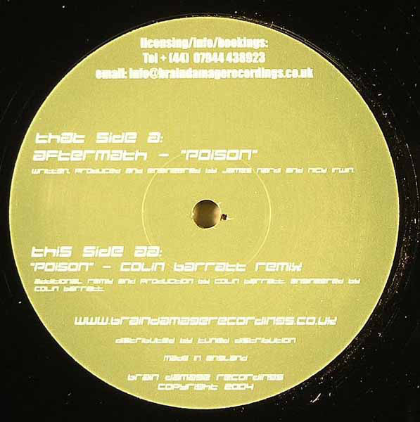 Aftermath (2) ‎– Poison Label: Brain Damage Recordings (UK) ‎– BDR005 ...