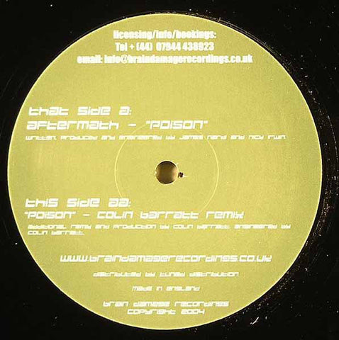 Aftermath (2) ‎– Poison Label: Brain Damage Recordings (UK) ‎– BDR005