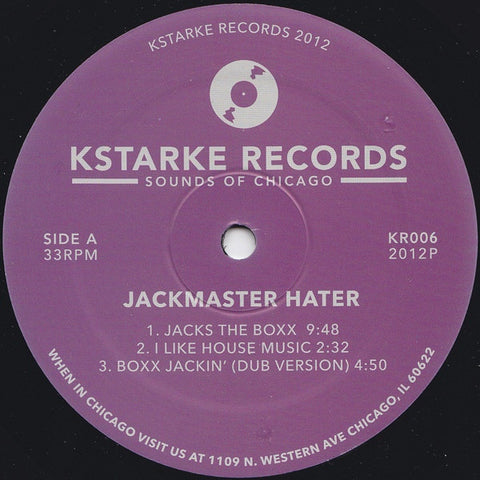 Jackmaster Hater - Lost Traxx 12" KR006 Kstarke Records