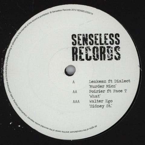 Lenkemz, Poirier, Walter Ego - Synesthesia #3 Tactioception (Touch) 12" SENSELESS016 Senseless Records
