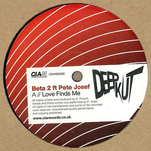 Beta 2 Ft Pete Josef / Zero T - Love Finds Me / Red Hand CIA Deep Kut – CIAUKDK005