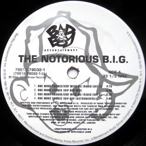 The Notorious BIG – One More Chance Bad Boy Entertainment – 78612790321