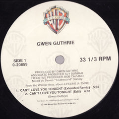 Gwen Guthrie - Can't Love You Tonight 12" 020859, 9208590 Warner Bros Records