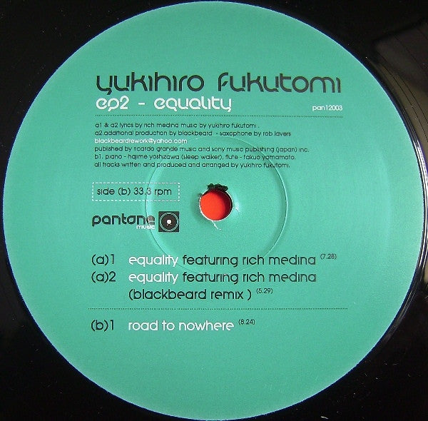 Yukihiro Fukutomi - EP 2 Equality PAN12003 Pantone Music