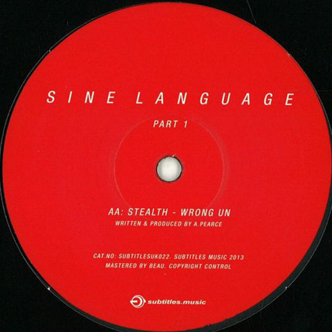 Teebee / Stealth - Sine Language (Part 1) Subtitles ‎– SUBTITLESUK022
