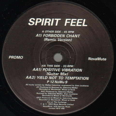 Spirit Feel ‎– Forbidden Chant Label: NovaMute ‎– P12 NoMu 9