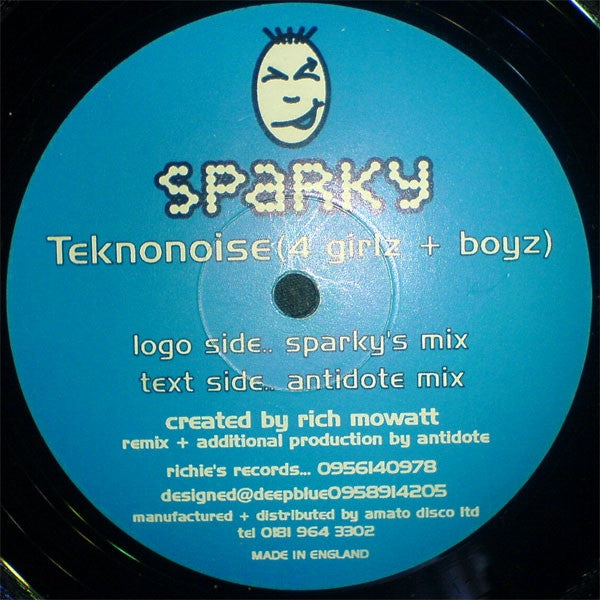 Sparky - Teknonoise (4 Girlz + Boyz) 12" RICH001 Richie's Records